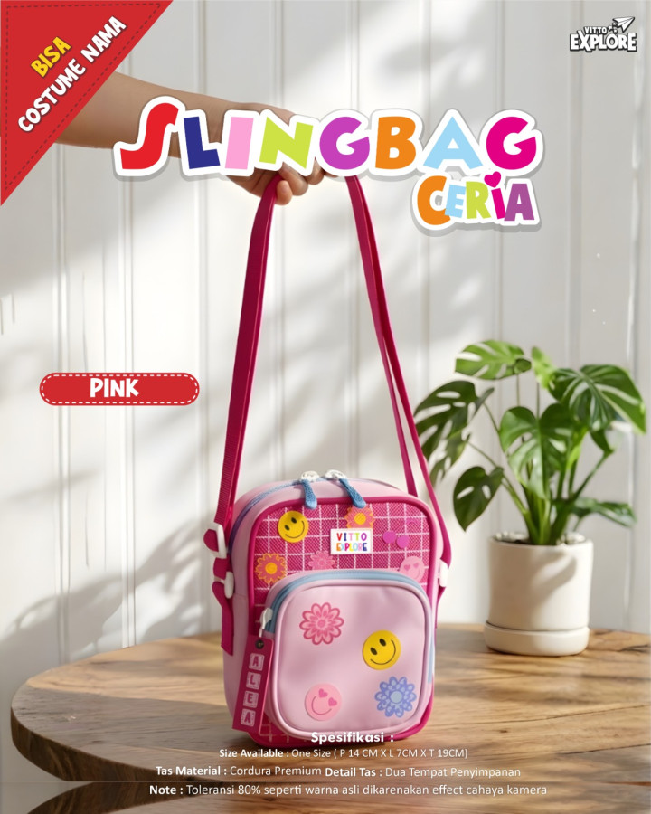 PO SLINGBAG CERIA CUSTOM NAME BY VITTO EXPLORE
