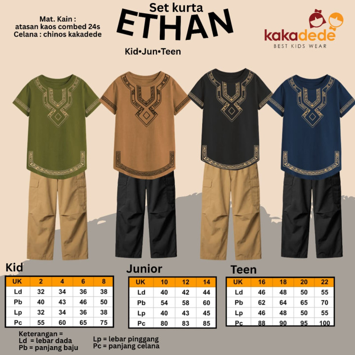 PO SET KURTA ETHAN BY KAKADEDE
