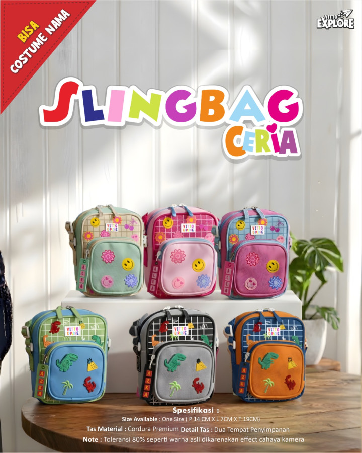 PO SLINGBAG CERIA CUSTOM NAME BY VITTO EXPLORE