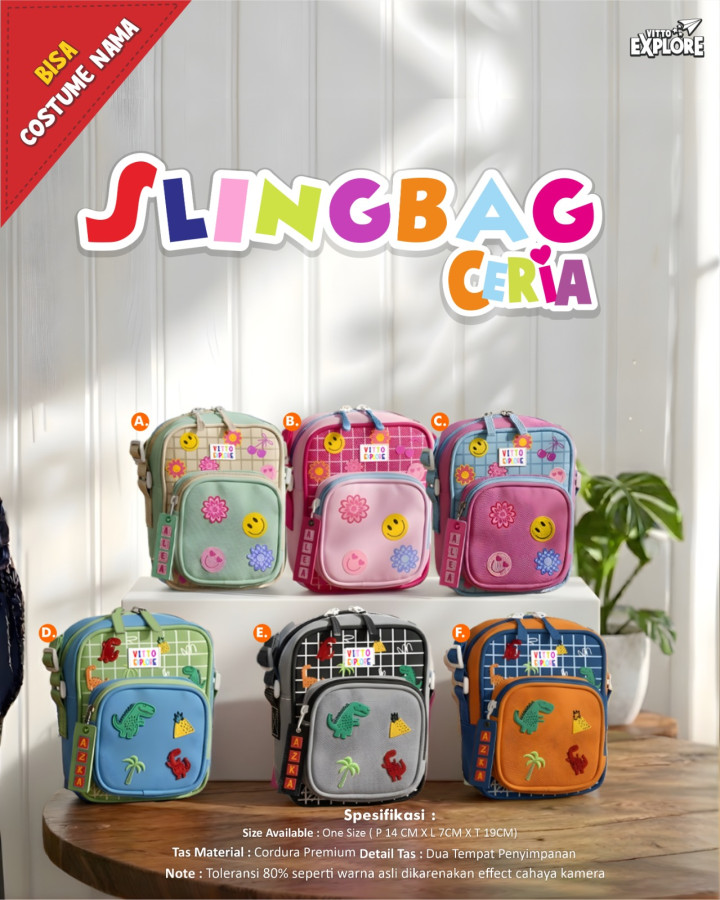 PO SLINGBAG CERIA CUSTOM NAME BY VITTO EXPLORE