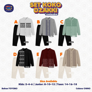 PO SETELAN KOKO DZAKKI LENGAN PANJANG BY HONESTKIDS