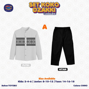 PO SETELAN KOKO DZAKKI LENGAN PANJANG BY HONESTKIDS