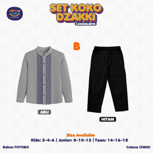 PO SETELAN KOKO DZAKKI LENGAN PANJANG BY HONESTKIDS