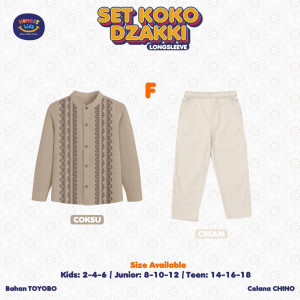 PO SETELAN KOKO DZAKKI LENGAN PANJANG BY HONESTKIDS