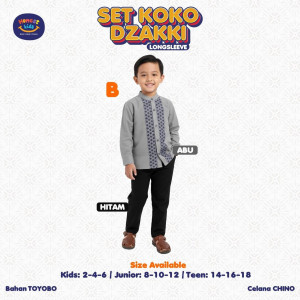 PO SETELAN KOKO DZAKKI LENGAN PANJANG BY HONESTKIDS