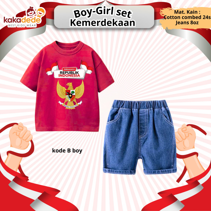 PO BOY GIRL SET KEMERDEKAAN BY KAKADEDE