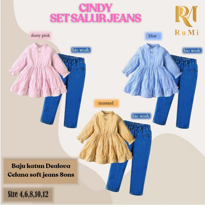 PO CINDY SET SALUR JEANS BY RUMI