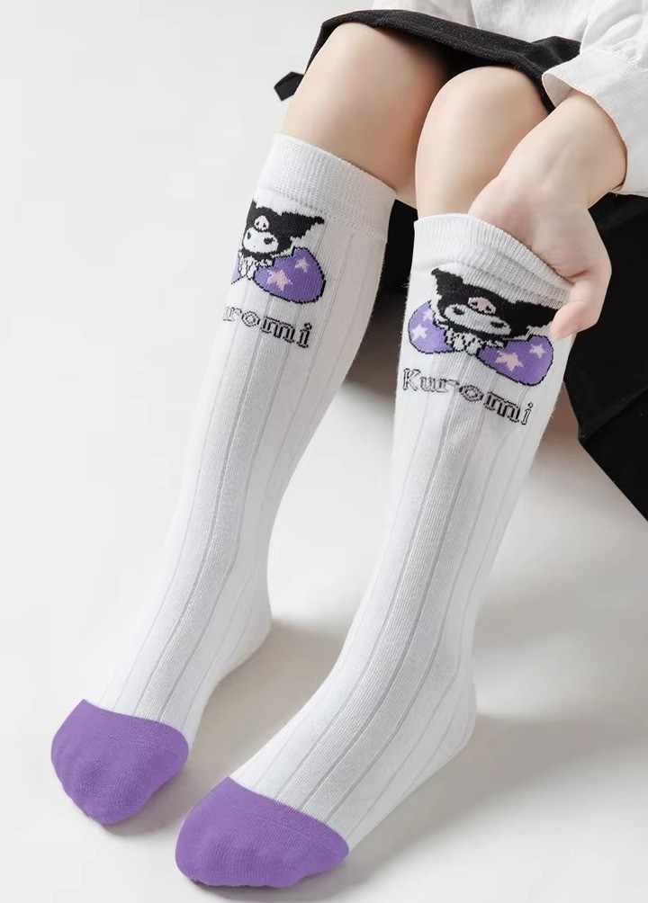 FAST PO MARU COTTON CALF SOCKS - KUROMI SERIES