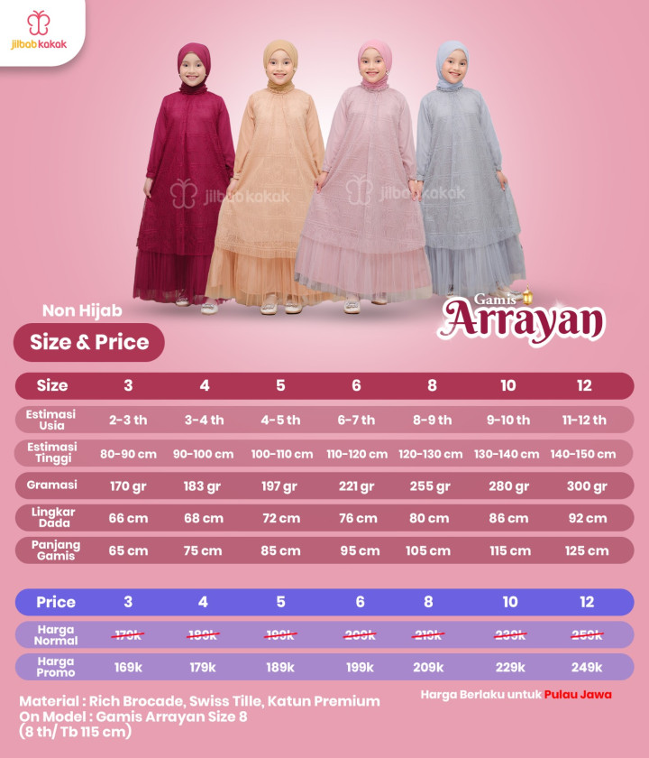 PO GAMIS ARRAYAN BY JILBAB KAKAK