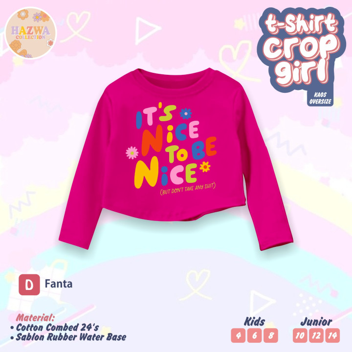 PO T-SHIRT CROP GIRL BY HAZWA