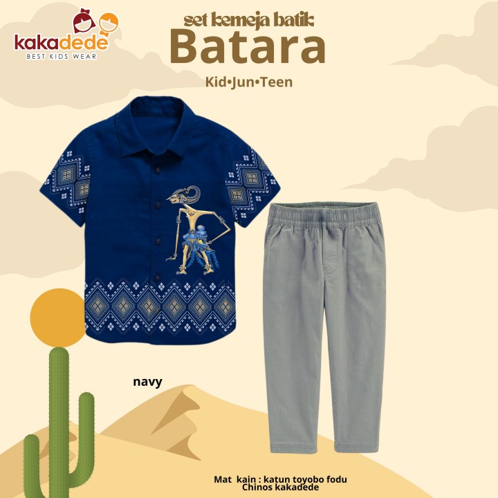 PO BATARA (KIDS) SET KEMEJA BATIK BY KAKADEDE