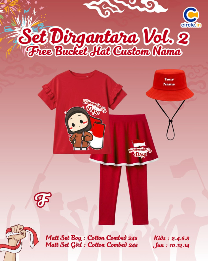 PO SET DIRGANTARA FREE BUCKET HAT CUSTOME NAME VOL 2 BY CIRCLE.IN
