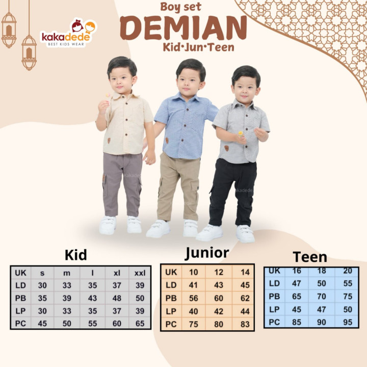 READY STOK BOY SET DEMIAN (TEEN) BY KAKADEDE