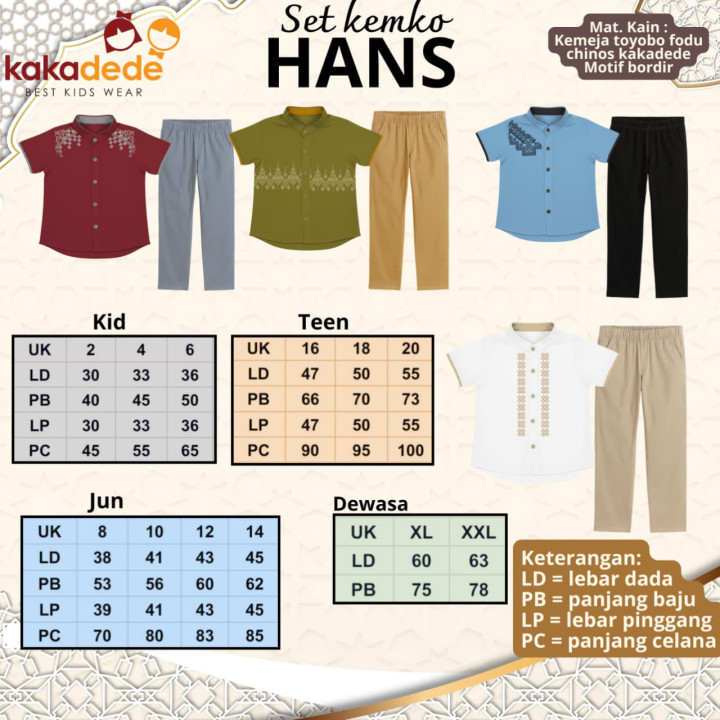 PO SET KOKO HANS BY KAKADEDE