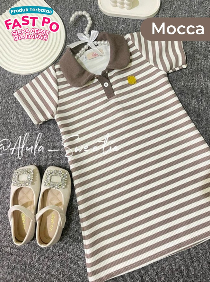 FAST PO CHLOE STRIPE DRESS