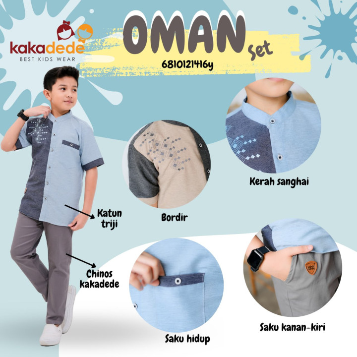 READY STOK OMAN SET BY KAKADEDE