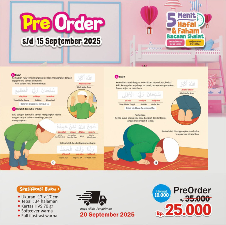 PO BUKU 5 MENIT HAFAL & FAHAM BACAAN SHALAT BY AS-SALAM 