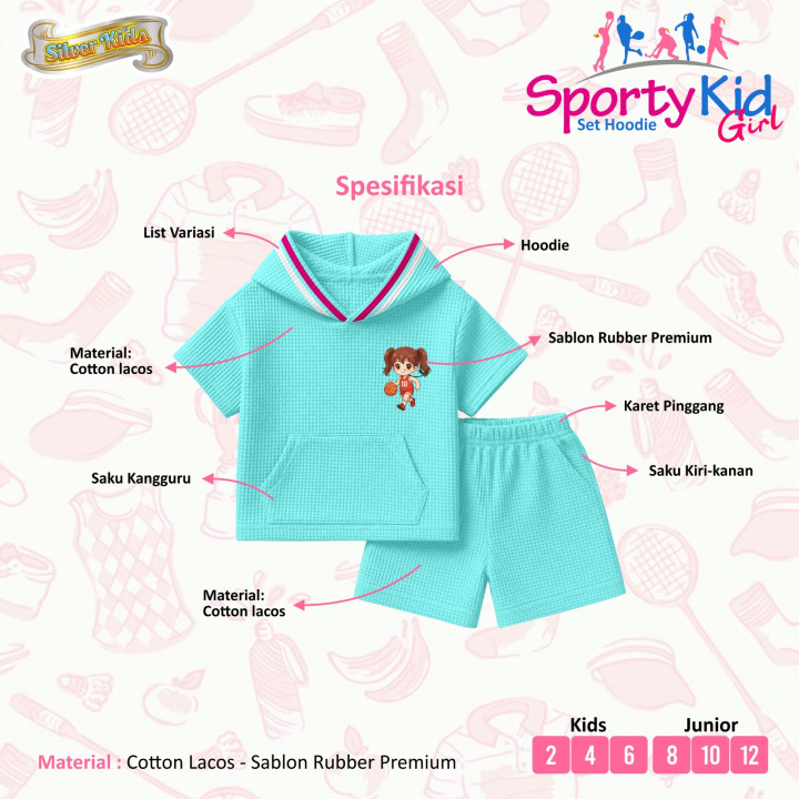 PO SET HOODIE SPORTY KIDS GIRL BY SILVERKIDS