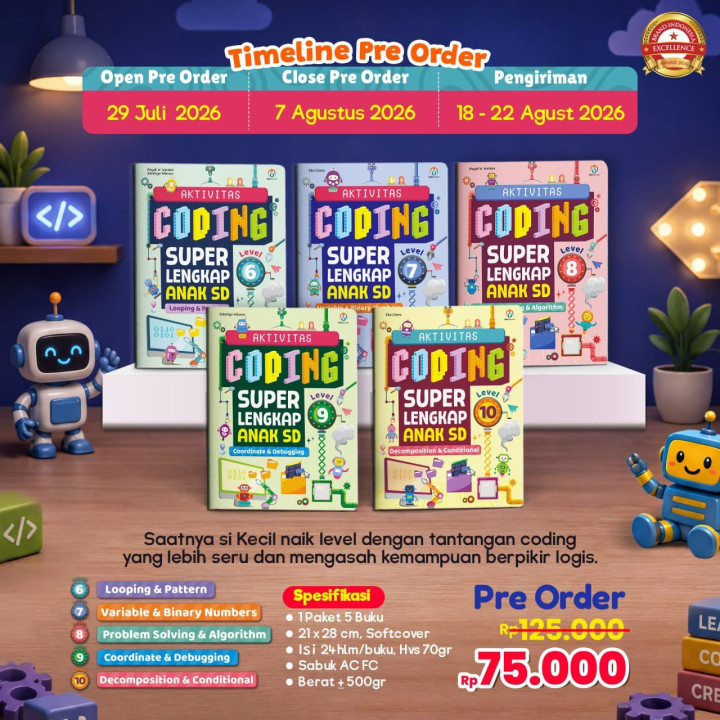 PO AKTIVITAS CODING SUPER LENGKAP ANAK SD JILID 2