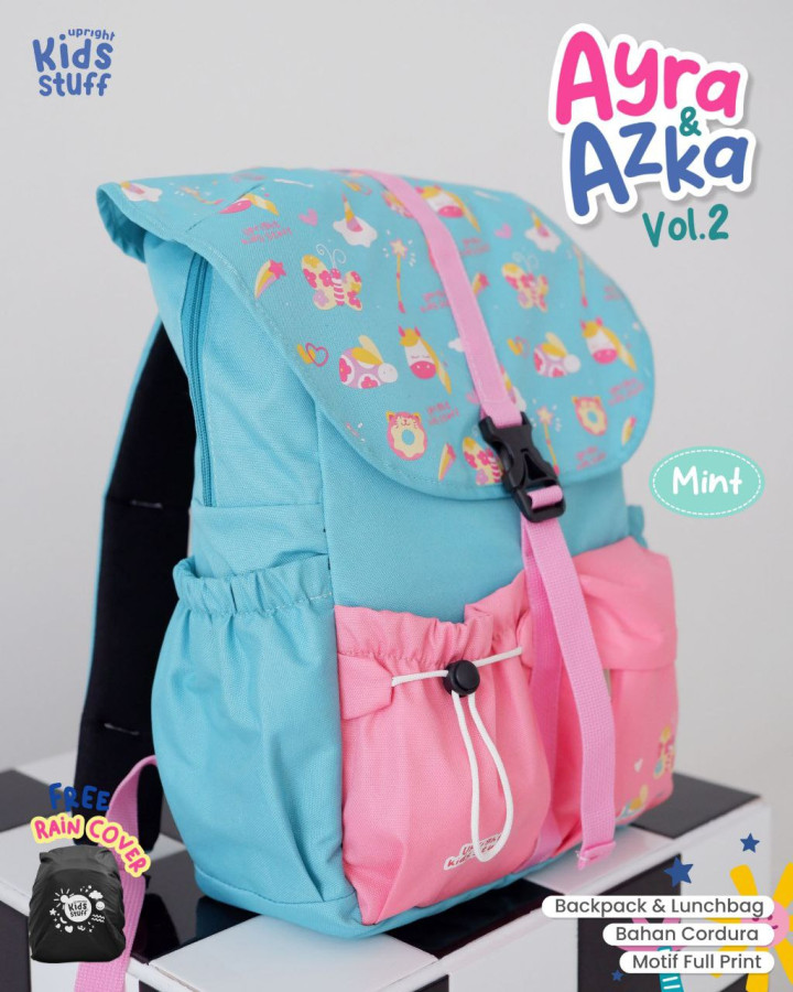 PO AYRA  AZKA VOL 2 BY UPRIGHT KIDS STUFF (BACKPACK,RAINCOVER)