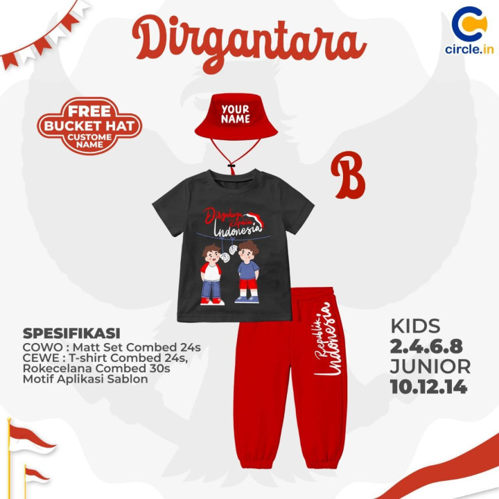 PO DIRGANTARA FREE BUCKET HAT CUSTOME NAME BY CIRCLE.INN