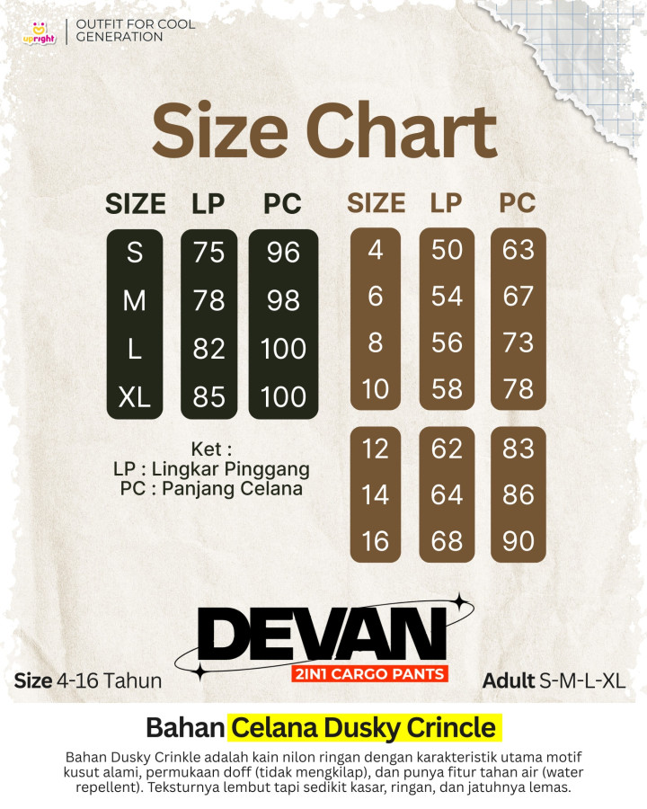 PO DEVAN 2IN1 CARGO PANTS BY UPRIGHT