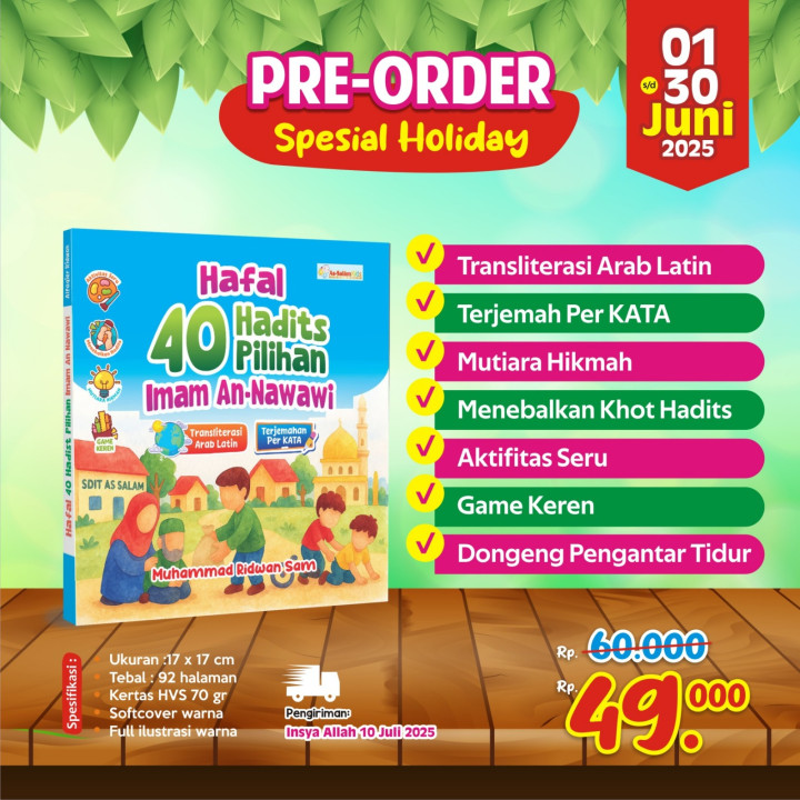 PO BUKU HAFAL 40 HADIST PILIHAN IMAM AN-NAWAWI