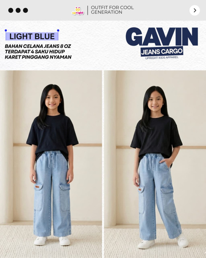 PO GAVIN JEANS CARGO BY UPRIGHT