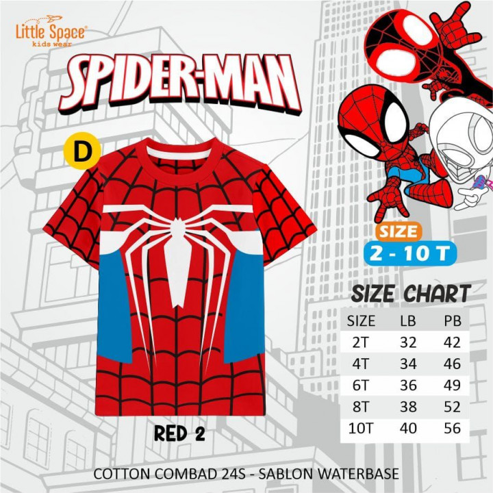 SPIDERMAN SERIES TSHIRT BY LITTLE SPACE