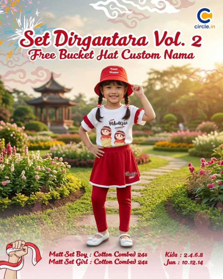 PO SET DIRGANTARA FREE BUCKET HAT CUSTOME NAME VOL 2 BY CIRCLE.IN