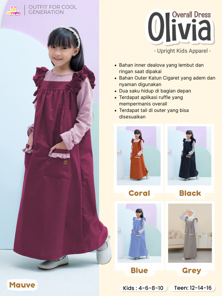 PO OLIVIA OVERALL DRESS BY UPRIGHT