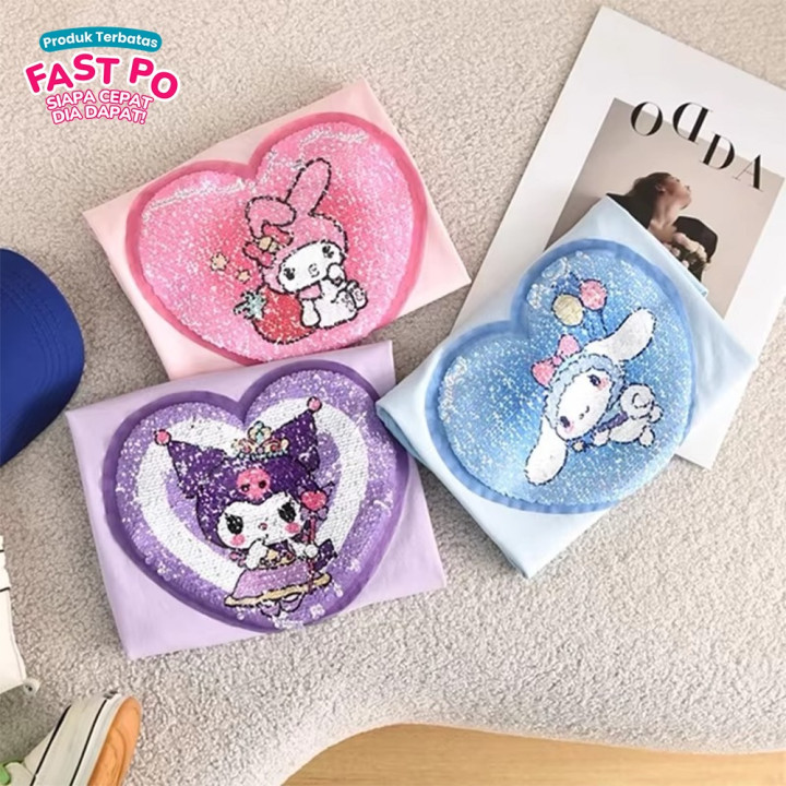 FAST PO SERI 1 SANRIO SEQUIN T-SHIRT
