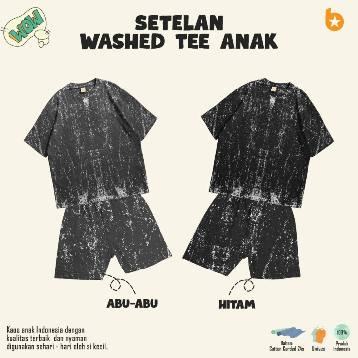 FAST PO WASHED TEE SET BOY