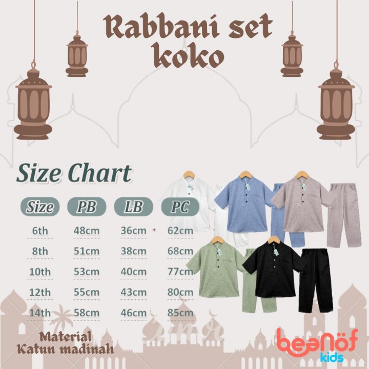 RABBANI SETELAN KOKO BY BEANOF KIDS