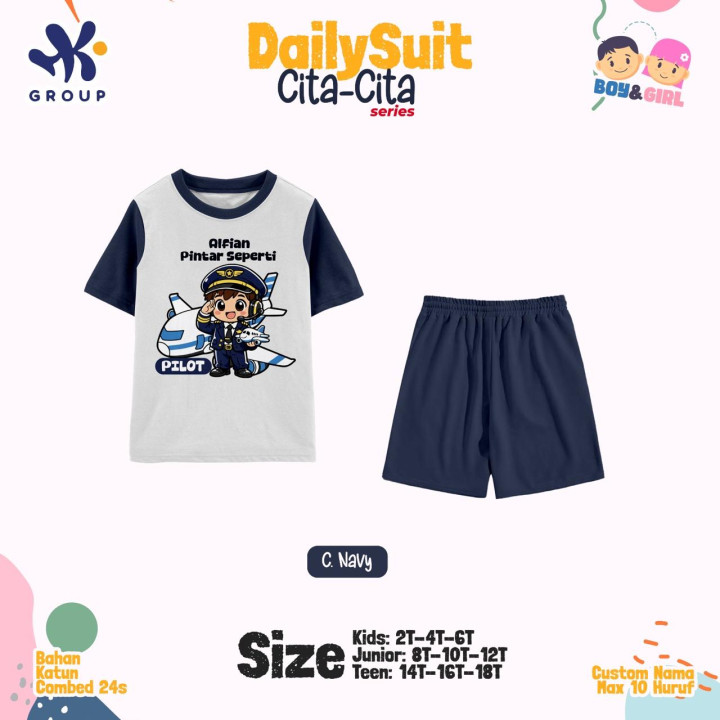 PO DAILY SUIT SET CUSTOM NAMA CITA-CITA SERIES HK GRUP