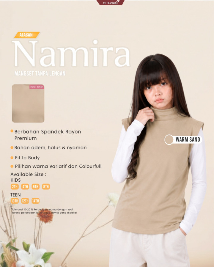 PO NAMIRA MANSET ANAK KUTUNG BY VITTO APPAREL