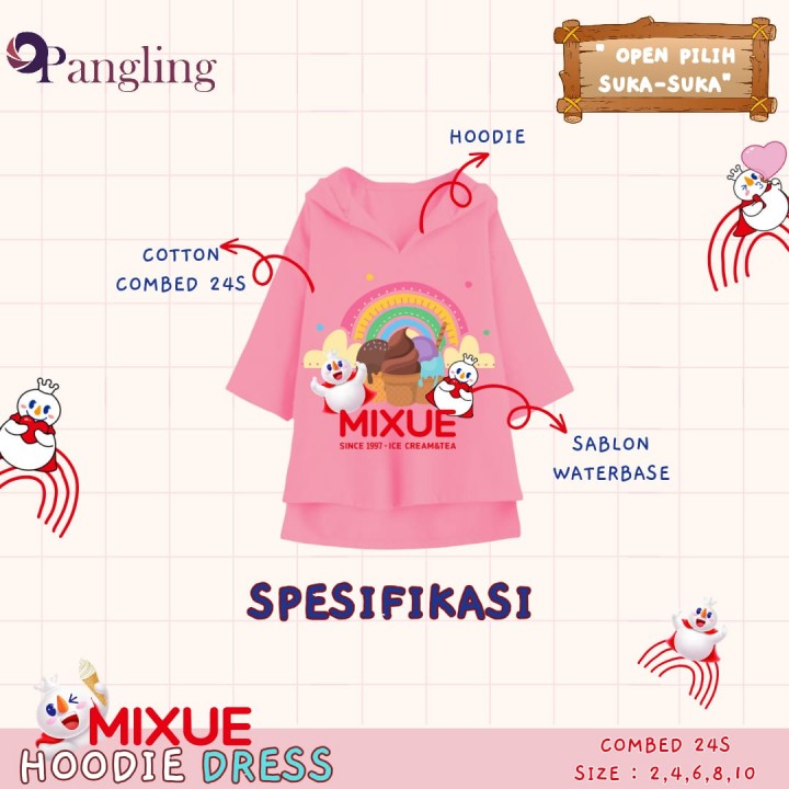 MIXUE HOODIE DRESS BY OPANGLING
