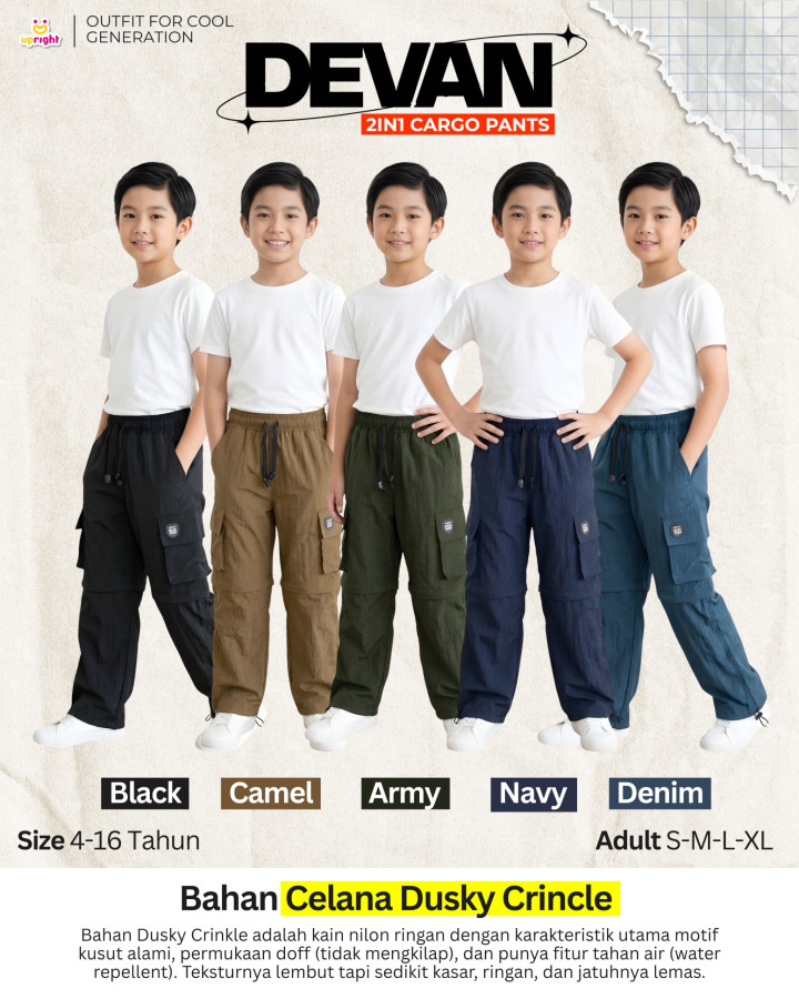 PO DEVAN 2IN1 CARGO PANTS BY UPRIGHT