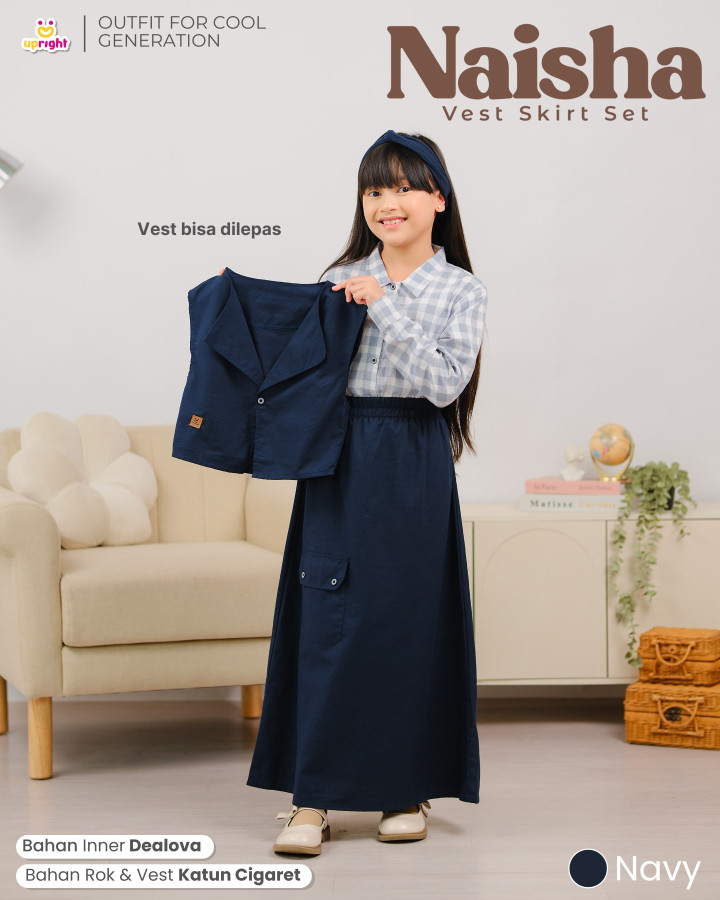 PO NAISHA VEST SKIRT SET BY UPRIGHT KIDS