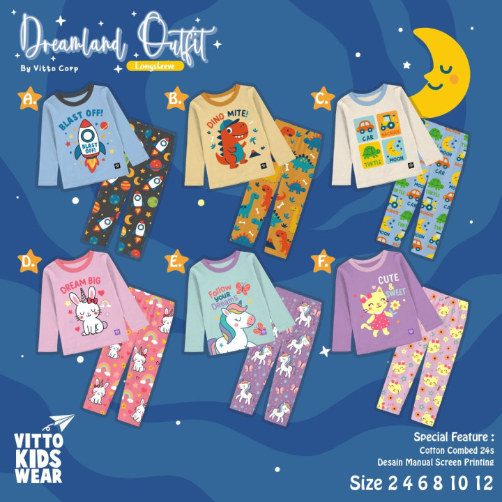 PO SET DREAMLAND OUTFIT (PANJANG)  BY VITTO EXPLORE