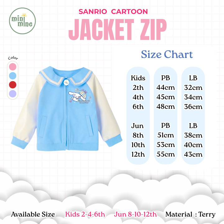 PO SANRIO CARTOON JACKET ZIP BY MINIMINE
