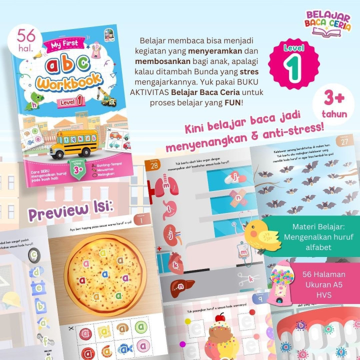 PO ACTIVITY PACK BELAJAR BACA CERIA BATCH 2 BY MY BUNAYYA