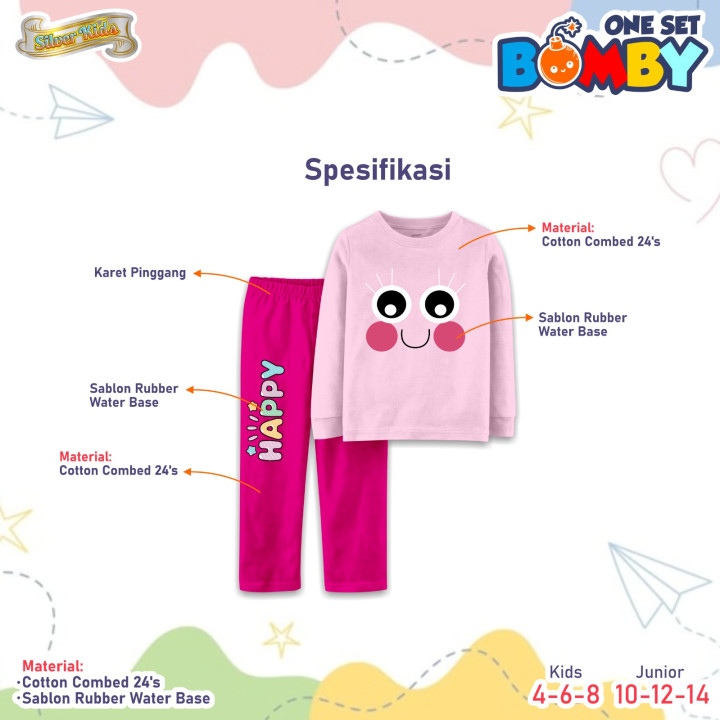 PO SET PIYAMA BOMBY BY SILVER KIDS
