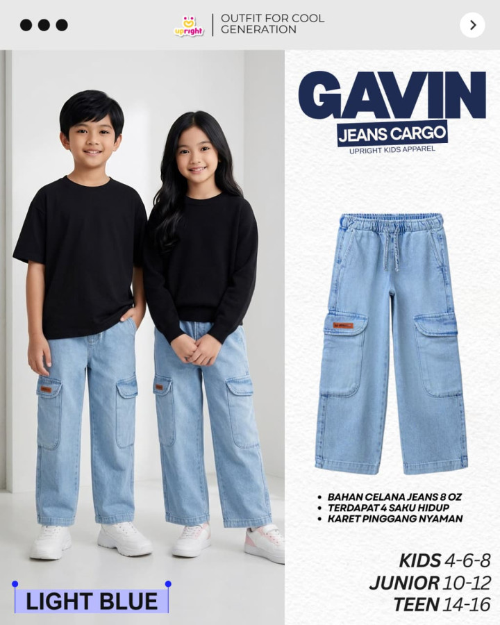 PO GAVIN JEANS CARGO BY UPRIGHT