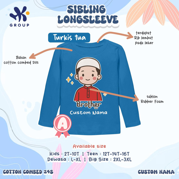 PO SIBLING TEE (PANJANG) BY HK GRUP