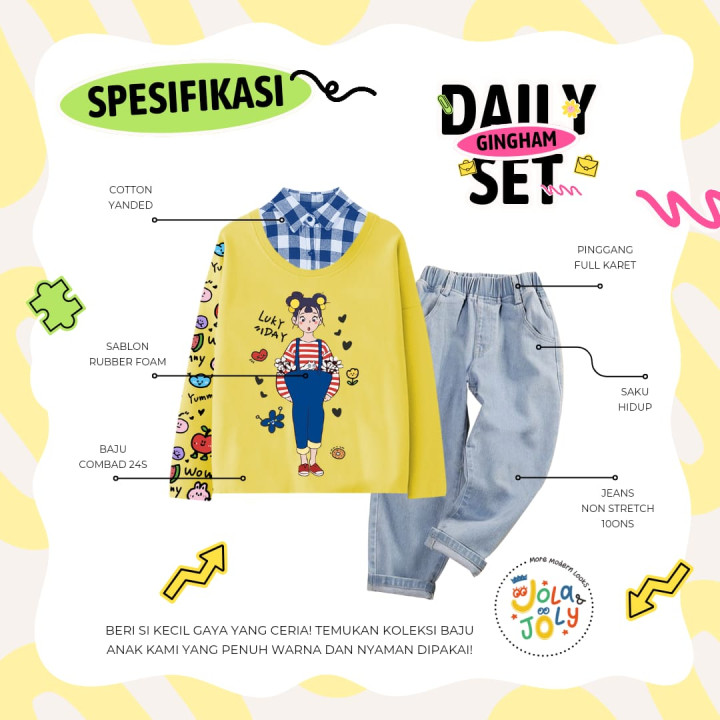 PO DAILY GINGHAM SET BY JOLA JOLY