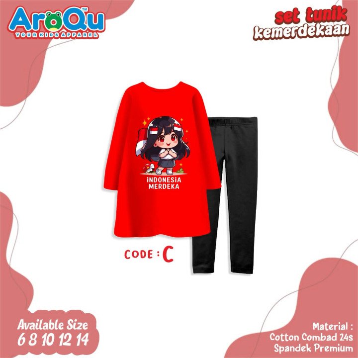 PO SET TUNIK KEMERDEKAAN BY AROQU
