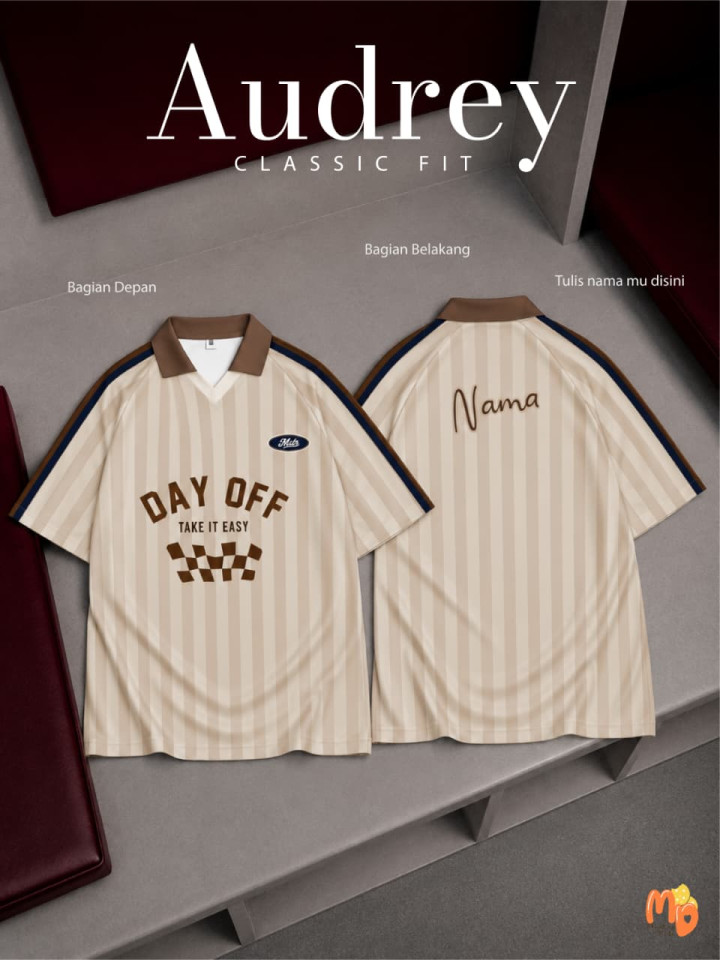 PO TSHIRT JERSEY AUDREY SPORTY CUSTOM NAMA BY MASTER KIDDOS