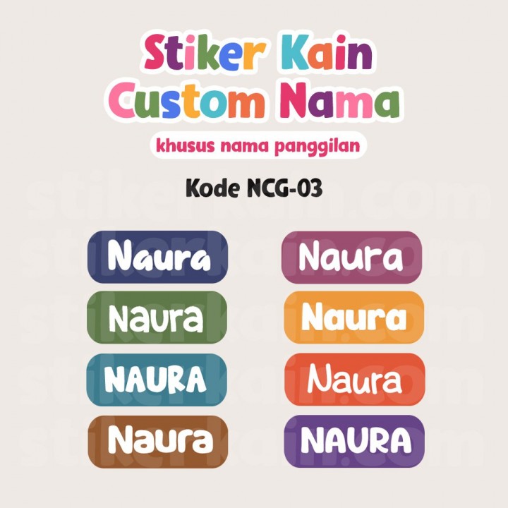 PO STIKER KAIN CUSTOM NAMA PANGGILAN MGL