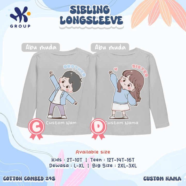 PO SIBLING TEE (PANJANG) BY HK GRUP